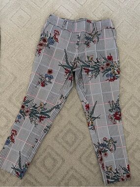 Floral Glen Plaid Ankle Pants